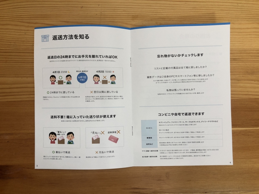 レンティオ 返送方法